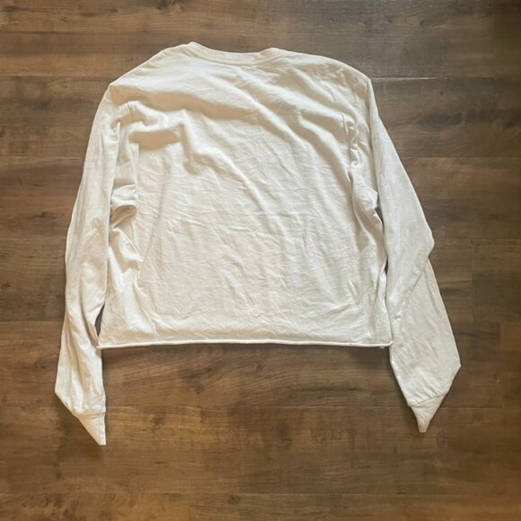 Zutter Graphic Cowboy Long Sleeve Tee Size L White Vintage Western USA Made - Picture 5 of 6